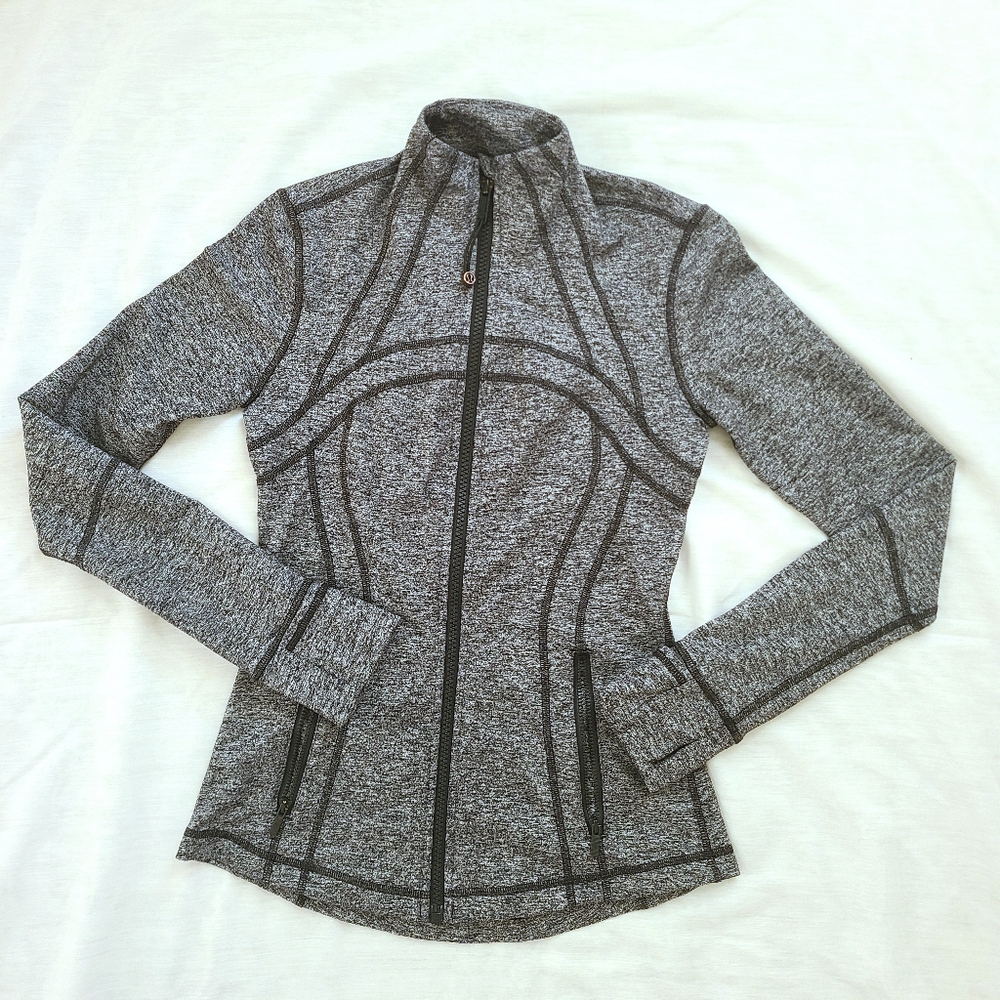 Lululemon DEFINE Heathered Gray Zip-Up Jacket Size 4